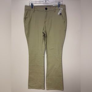 So Women's Jeans Khaki Size 13 Bootcut Uniform 98% Cotton 2% Spandex NWT!